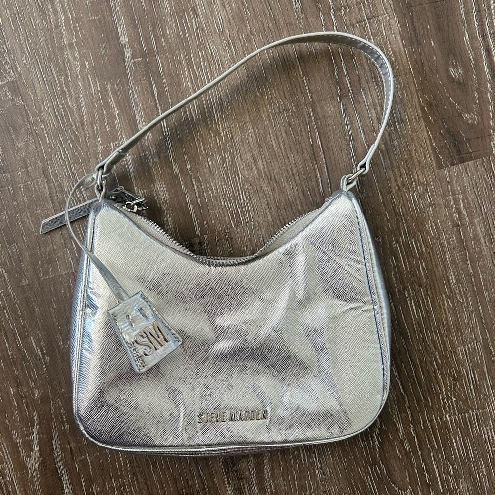 Steve Madden Silver Shoulder Bag